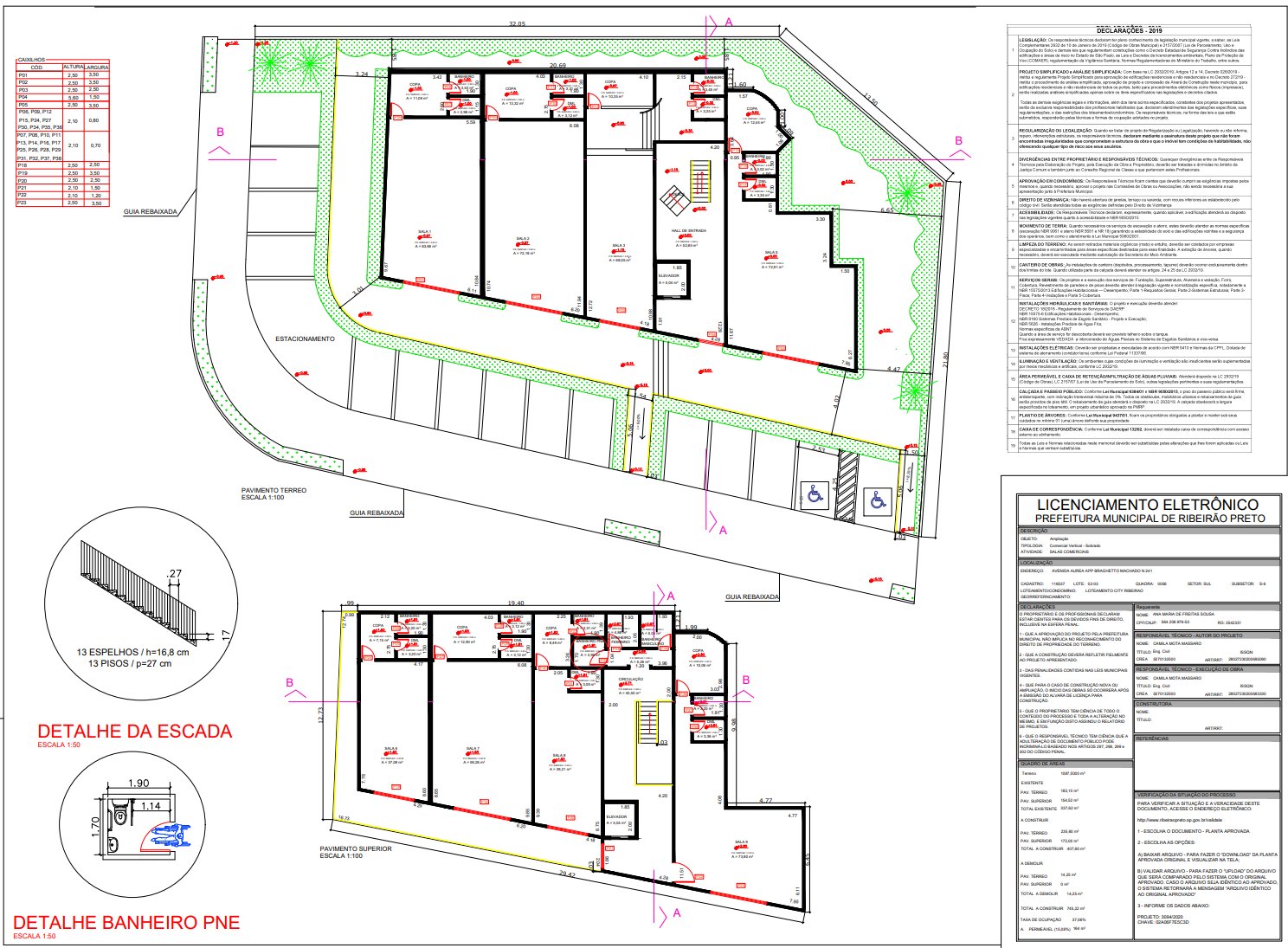 Salas Comerciais — Planta de licenciamento
